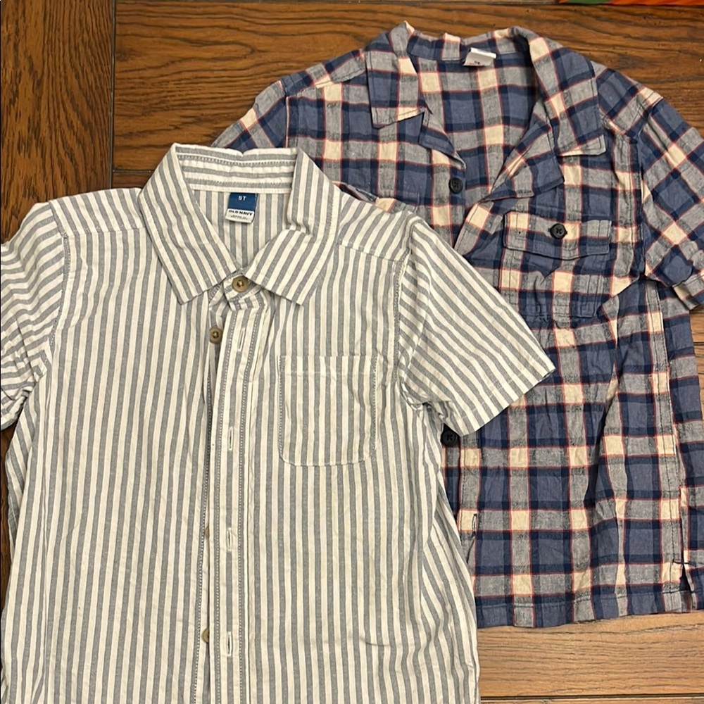 Old Navy Striped and Plaid Casual Button Down Shirts
